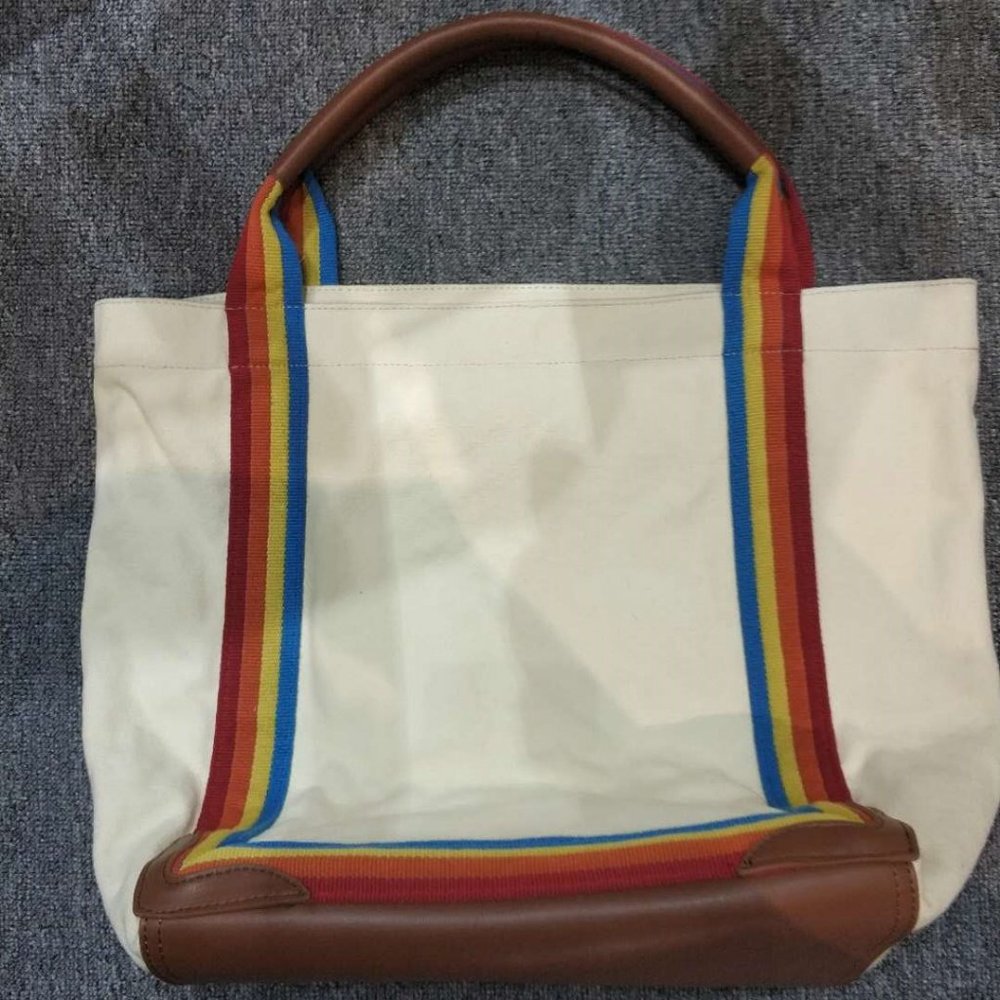 Anya Hindmarch Rainbow Smiley Face Emoji Tote Bag Gem